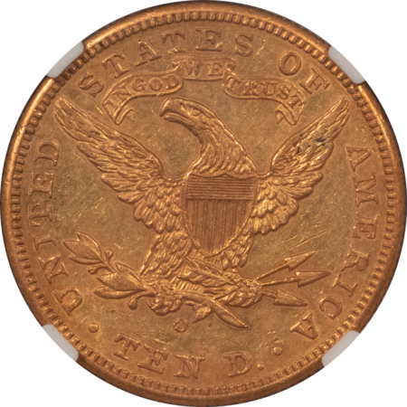 $10 1893-O $10 LIBERTY GOLD EAGLE – NGC AU-53, AFFORDABLE NEW ORLEANS GOLD!