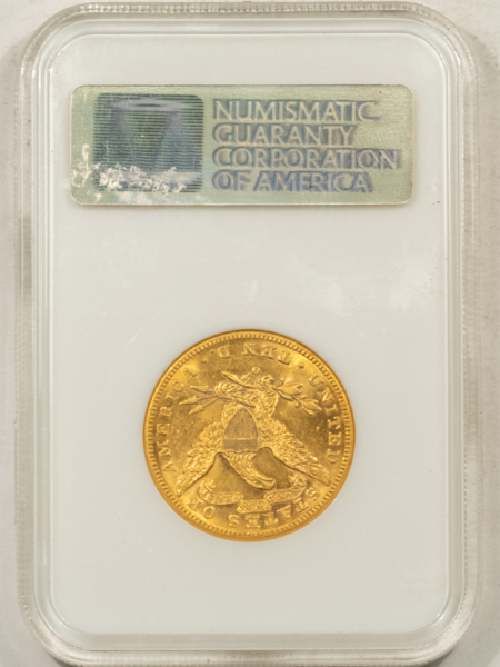 $10 1893-O $10 LIBERTY HEAD EAGLE – NGC MS-61, FATTIE HOLDER, PQ NEW ORLEANS GOLD!