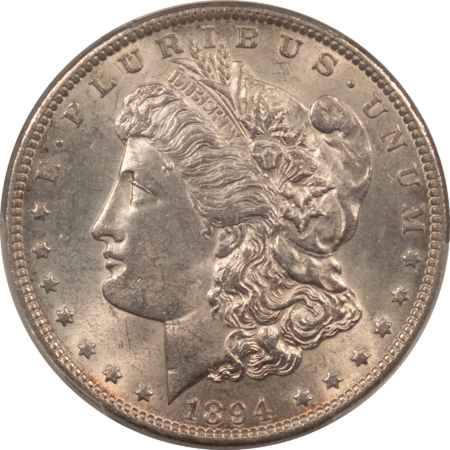 Dollars 1894 $1 MORGAN DOLLAR – PCGS MS-60, LOOKS MS-62, PREMIUM QUALITY!