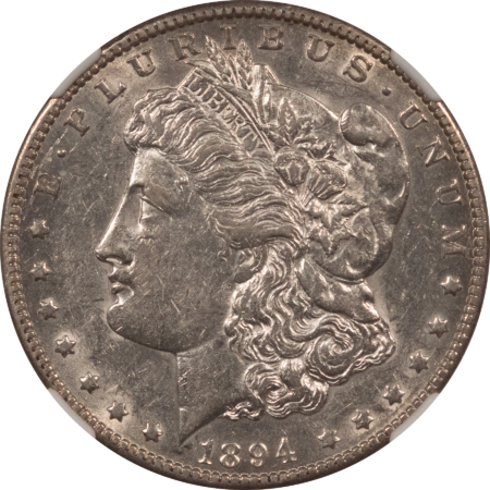Dollars 1894-O $1 MORGAN DOLLAR – NGC AU-55 WHITE & FLASHY, TOUGH DATE!