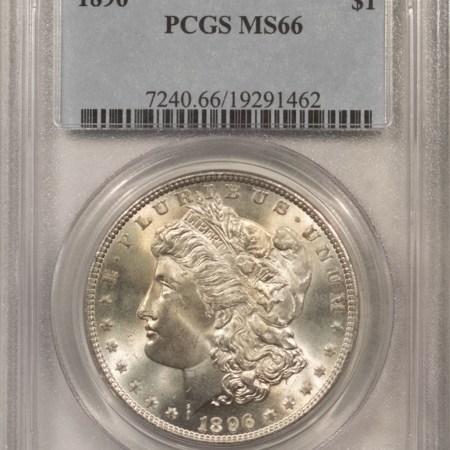 Dollars 1896 $1 MORGAN DOLLAR – PCGS MS-66, REALLY FRESH & SUPERB! PREMIUM QUALITY!