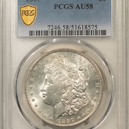 Dollars 1897 $1 MORGAN DOLLAR – PCGS AU-58