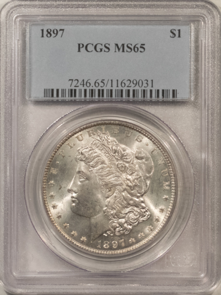 Dollars 1897 $1 MORGAN DOLLAR – PCGS MS-65, WHITE