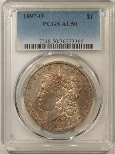Dollars 1897-O $1 MORGAN DOLLAR – PCGS AU-50