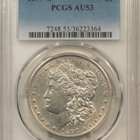 Dollars 1897-O $1 MORGAN DOLLAR – PCGS AU-53 WHITE & WELL-STRUCK