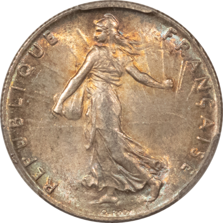 New Certified Coins 1898 FRANCE 50 CENTIMES, GAD-420 F-190 – PCGS MS-65, PRETY GEM! KM-854