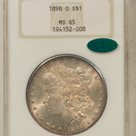 CAC Approved Coins 1898-O $1 MORGAN DOLLAR – NGC MS-65, PREMIUM QUALITY! FATTY! CAC APPROVED!