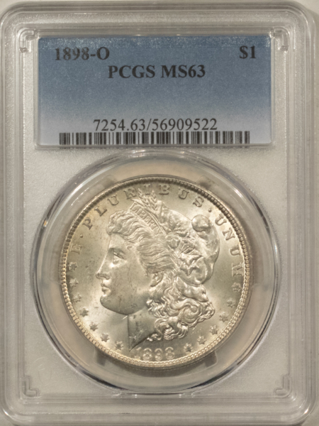 Dollars 1898-O $1 MORGAN DOLLAR – PCGS MS-63