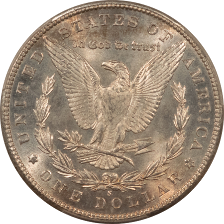 Dollars 1898-S $1 MORGAN DOLLAR – PCGS MS-63, LOOKS 64+, PREMIUM QUALITY!