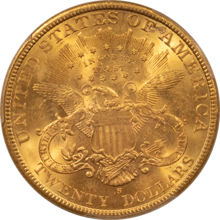 $20 1898-S $20 LIBERTY GOLD DOUBLE EAGLE – PCGS MS-64, LUSTROUS & BETTER DATE