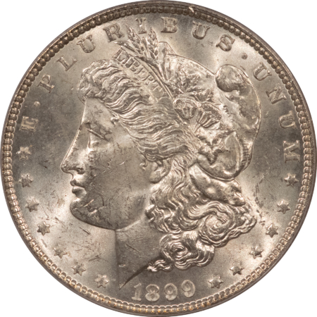 Dollars 1899 $1 MORGAN DOLLAR – PCGS MS-63, BLAST WHITE