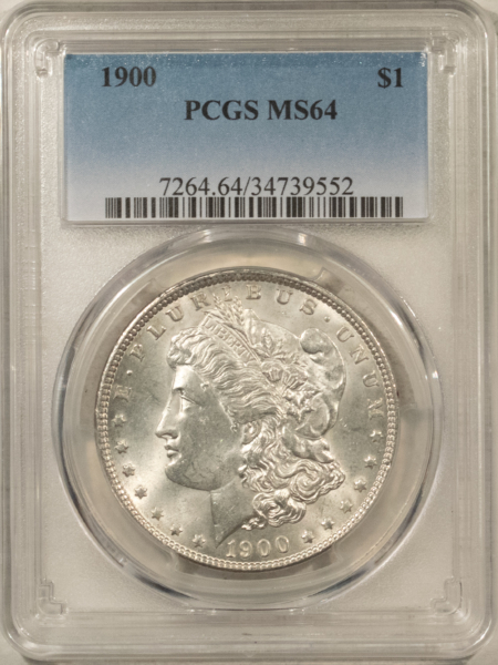 Dollars 1900 $1 MORGAN DOLLAR – PCGS MS-64, WHITE