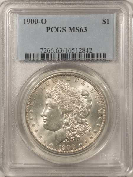 Dollars 1900-O $1 MORGAN DOLLAR – PCGS MS-63, WHITE