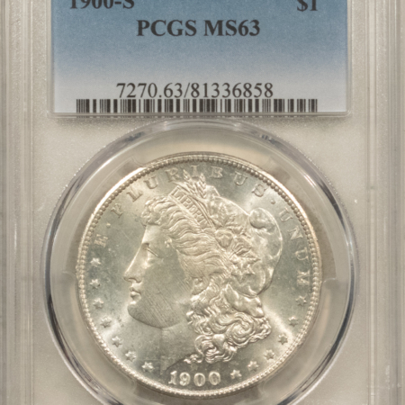 Dollars 1900-S $1 MORGAN DOLLAR – PCGS MS-63, WHITE & CHOICE!