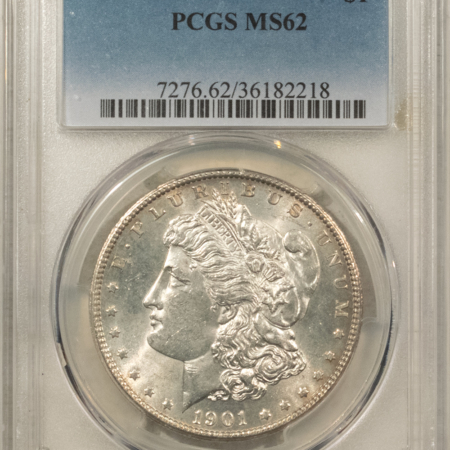 Dollars 1901-S $1 MORGAN DOLLAR – PCGS MS-62, WHITE, TOUGH DATE!