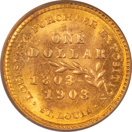 Early Commems 1903 $1 JEFFERSON GOLD COMMEMORATIVE – PCGS MS-64, LOOKS 65+ PREMIUM QUALITY!