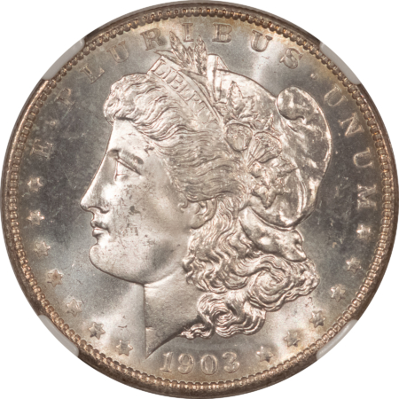 Dollars 1903-O $1 MORGAN DOLLAR – NGC MS-65, FROSTY WHITE SEMI-PROOFLIKE GEM! TOUGH!