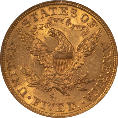 $5 1903-S $5 LIBERTY GOLD HALF EAGLE – NGC MS-62