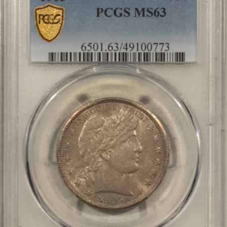 Barber Halves 1905 BARBER HALF DOLLAR – PCGS MS-63, ORIGINAL AND TOUGH!