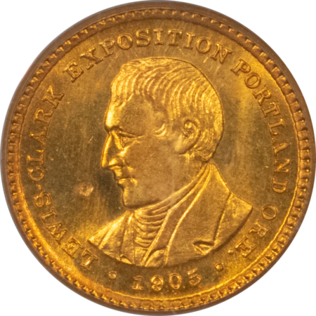 Early Commems 1905 $1 LEWIS & CLARK GOLD COMMEMORATIVE – PCGS MS-64, PREMIUM QUALITY!