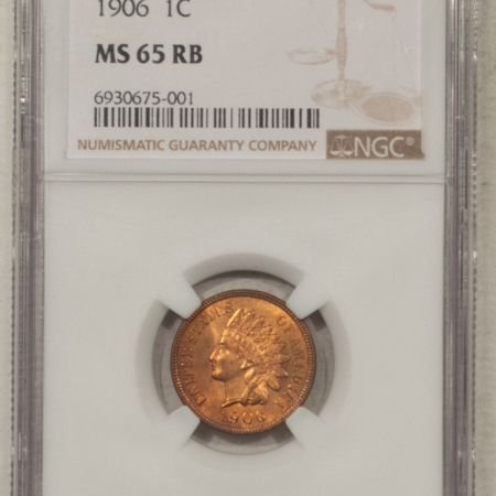Indian 1906 INDIAN CENT – NGC MS-65 RB