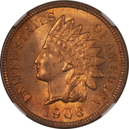 Indian 1906 INDIAN CENT – NGC MS-65 RB