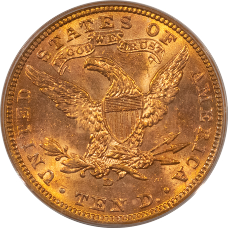 $10 1906-D $10 LIBERTY GOLD EAGLE – PCGS MS-61, OGH & PQ! FIRST-YEAR DENVER MINT!