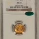 $2.50 1909 $2.50 INDIAN GOLD QUARTER EAGLE – PCGS MS-61