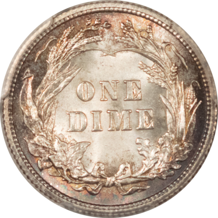 Barber Dimes 1909 BARBER DIME – PCGS MS-66, REALLY PRETTY, SUPERB GEM!