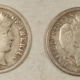 Barber Dimes 1901 1907 1907-D 1908 1911 BARBER DIMES, LOT OF 5 – CIRCULATED!