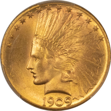 $10 1909-S $10 INDIAN GOLD EAGLE PCGS MS-64 SUPER PQ! AMAZING QUALITY! CAC APPROVED!