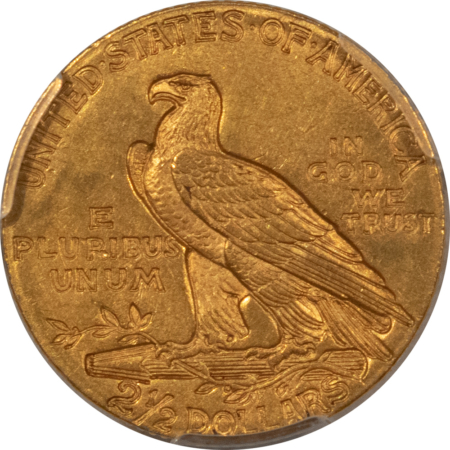 $2.50 1910 $2.50 INDIAN GOLD QUARTER EAGLE – PCGS MS-62
