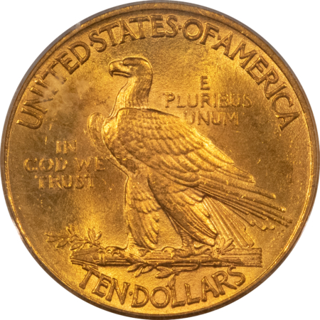 $10 1911 $10 INDIAN GOLD EAGLE – PCGS MS-64, OLD GREEN HOLDER & PREMIUM QUALITY!
