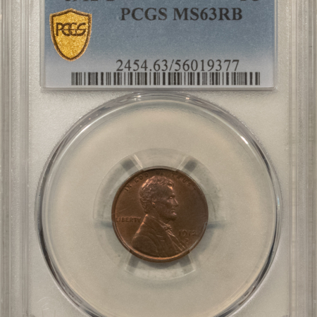 Lincoln Cents (Wheat) 1912-D LINCOLN CENT – PCGS MS-63 RB ATTRACTIVE & CHOICE!