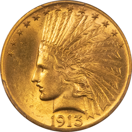 $10 1913 $10 INDIAN GOLD EAGLE – PCGS MS-62