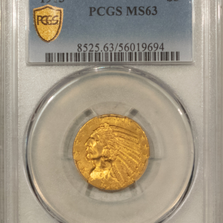 $5 1913 $5 INDIAN GOLD HALF EAGLE – PCGS MS-63