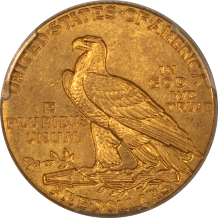 $5 1913 $5 INDIAN GOLD HALF EAGLE – PCGS MS-63