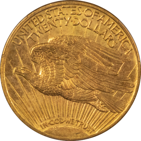 $20 1914 $20 ST GAUDENS GOLD DOUBLE EAGLE – PCGS MS-64+ PREMIUM QUALITY! RARE IN 65!