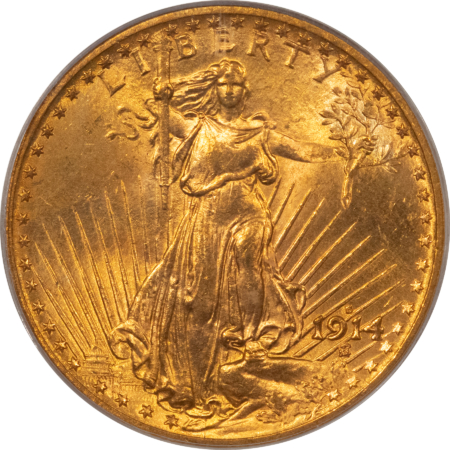 $20 1914-S $20 ST GAUDEN’S GOLD PCGS MS-65