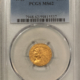 $2.50 1914 $2.50 INDIAN GOLD QUARTER EAGLE – PCGS MS-62
