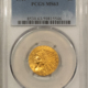 $2.50 1915 $2.50 INDIAN GOLD QUARTER EAGLE – PCGS MS-62