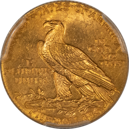 $5 1915 $5 INDIAN GOLD HALF EAGLE – PCGS MS-63