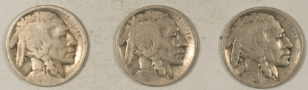 Buffalo Nickels 1915-D BUFFALO NICKELS, LOT OF 3 – PLEASING CIRCULATED EXAMPLES!