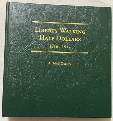 Half Dollars 1916-47 WALKING LIBERTY HALF DOLLAR 65 COIN SET COMPLETE G+, NICER COINS + ALBUM