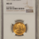 New Certified Coins 1917 PERU GOLD LIBRA, KM-207 – NGC MS-62