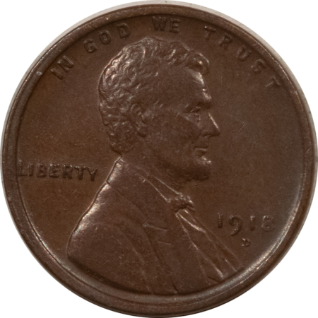 Lincoln Cents (Wheat) 1918-D LINCOLN CENT – HIGH GRADE EXAMPLE!