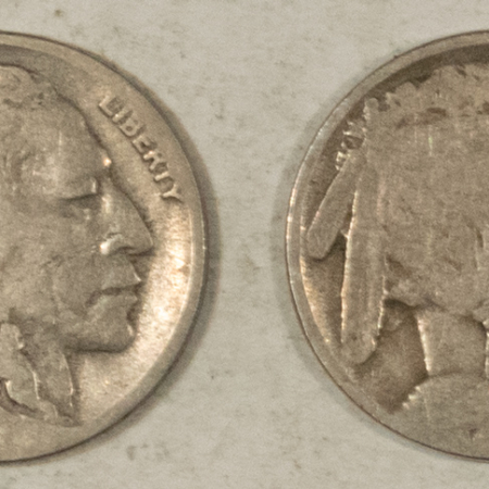 Buffalo Nickels 1918-D BUFFALO NICKELS, LOT OF 2 – CIRCULATED
