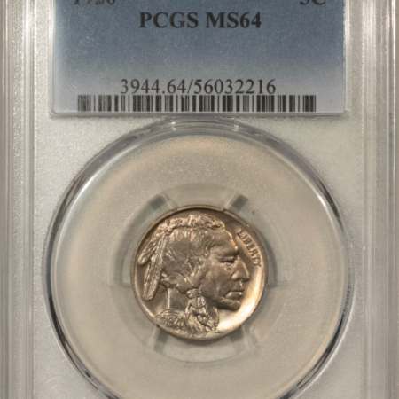 Buffalo Nickels 1920 BUFFALO NICKEL – PCGS MS-64, LUSTROUS & PREMIUM QUALITY+!