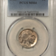 Dimes 1945-S MERCURY DIME, MICRO S – PCGS MS-65 FB, PREMIUM QUALITY BLAZER! LOOKS 66!