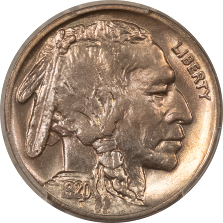 Buffalo Nickels 1920 BUFFALO NICKEL – PCGS MS-64, LUSTROUS & PREMIUM QUALITY+!